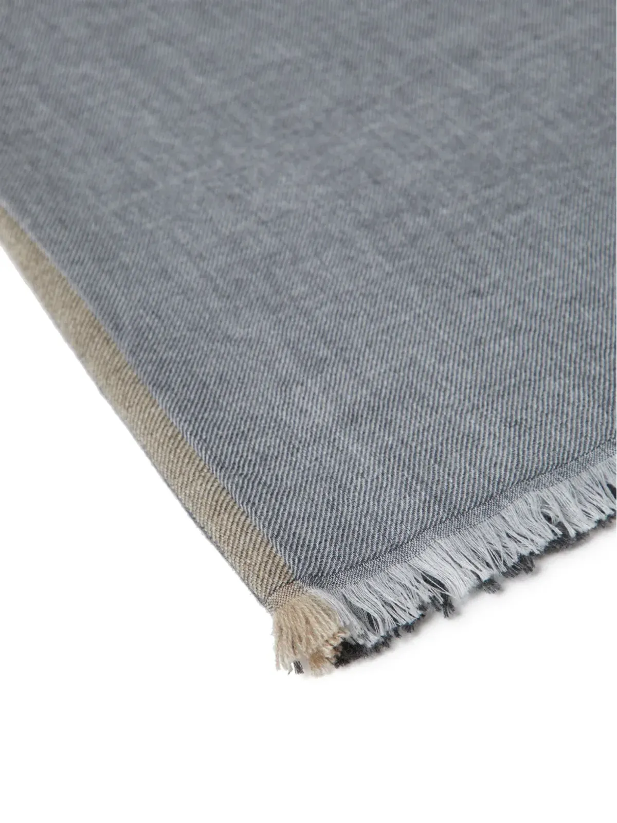 Brunello Cucinelli フリンジエッジの長方形スカーフ - 画像2