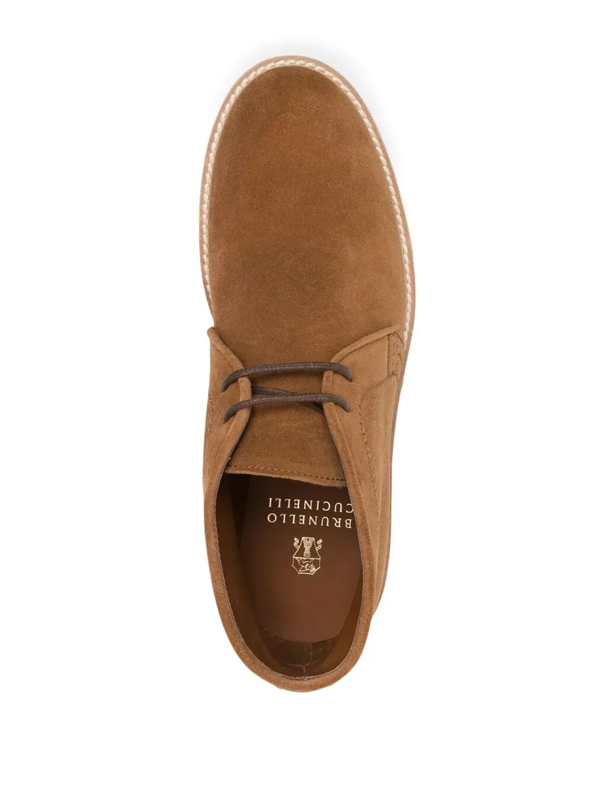 Brunello Cucinelli レースアップ スエード デザートブーツ - 画像4