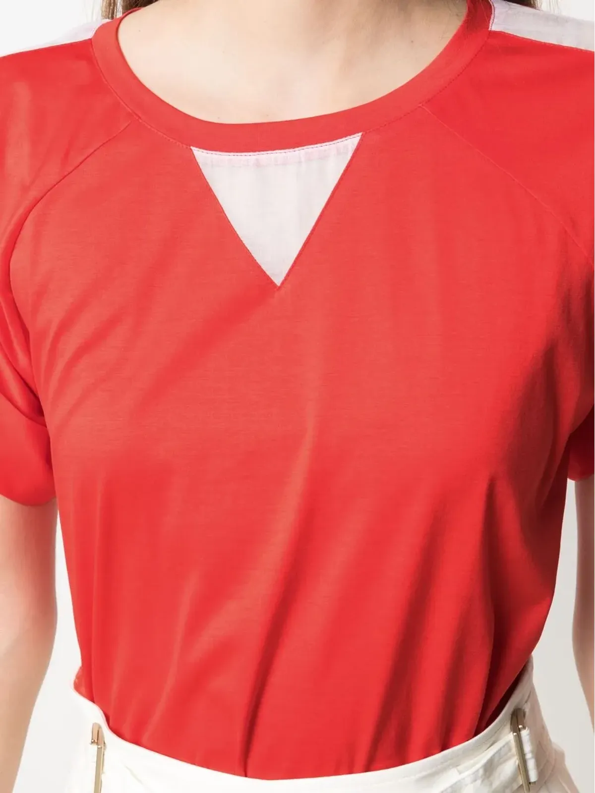 Lorena Antoniazzi コントラストプリント Tシャツ - Red - 画像5