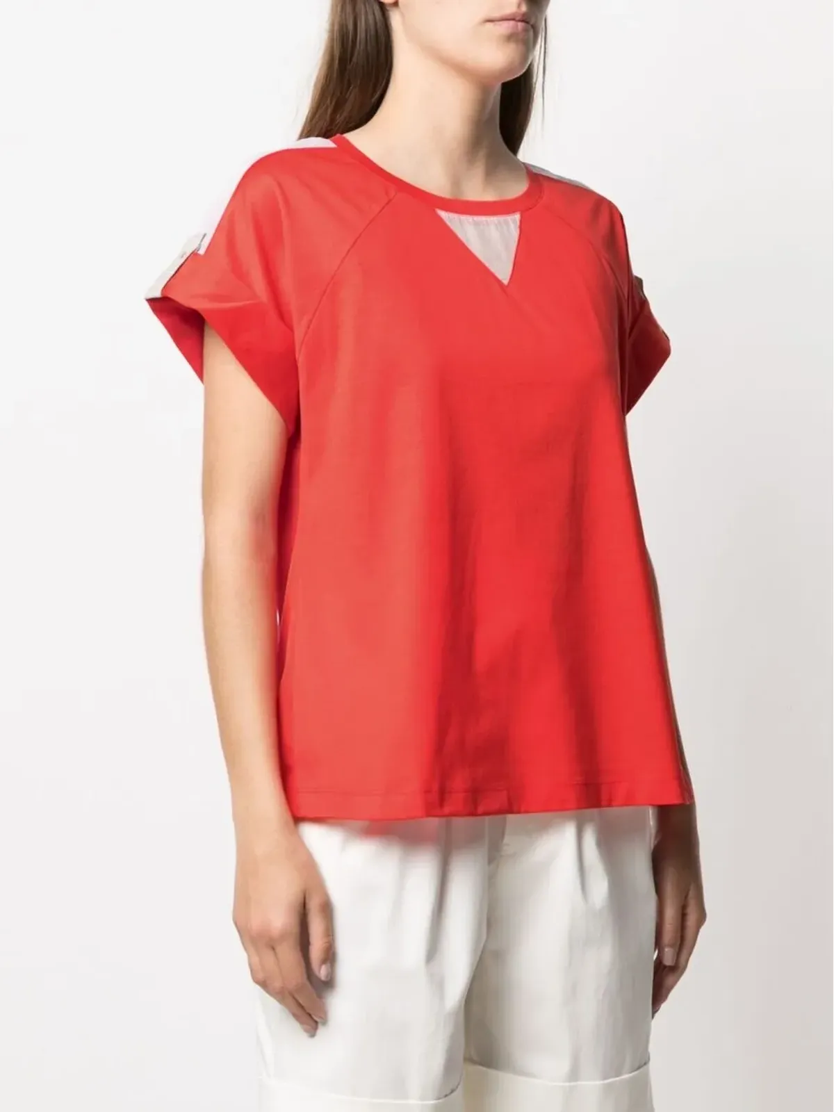 Lorena Antoniazzi コントラストプリント Tシャツ - Red - 画像3