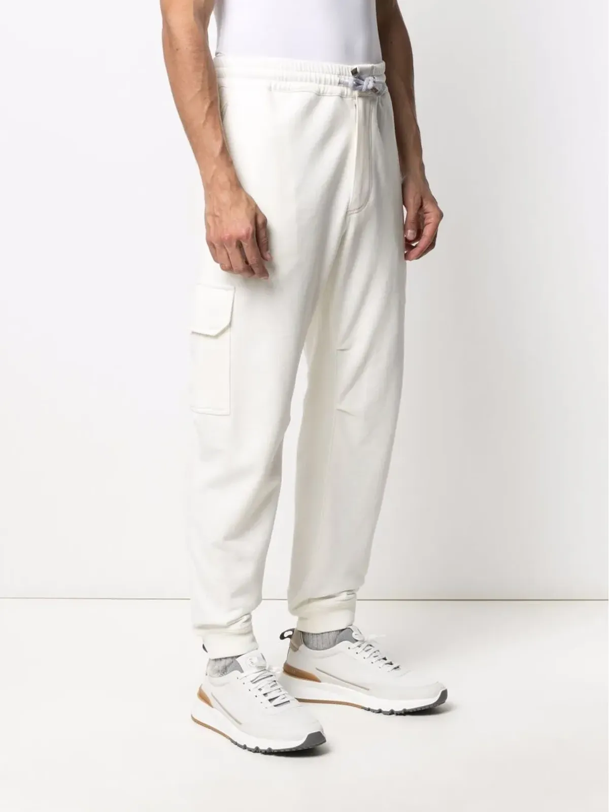 Brunello Cucinelli ドローストリング カーゴ コットン ジョガー - 画像3