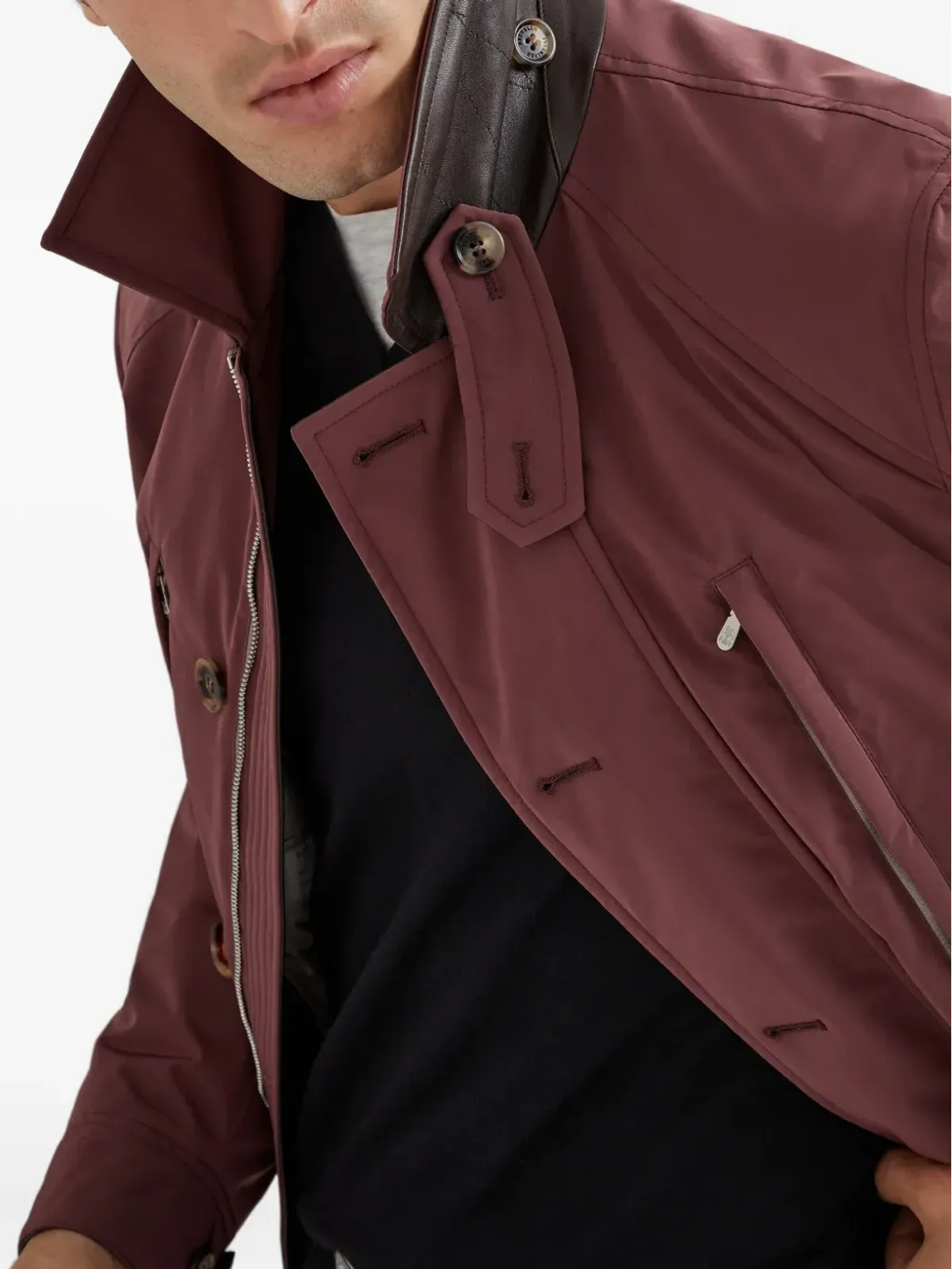 Brunello Cucinelli Vネック ニットセーター（ブラック） - 画像5