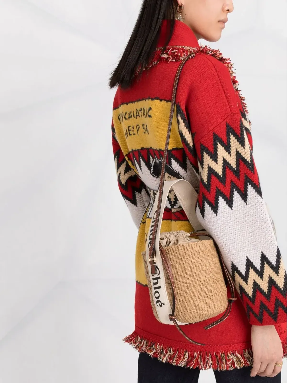 Chloé 編み込み風ドローストリングトートバッグ - 画像5