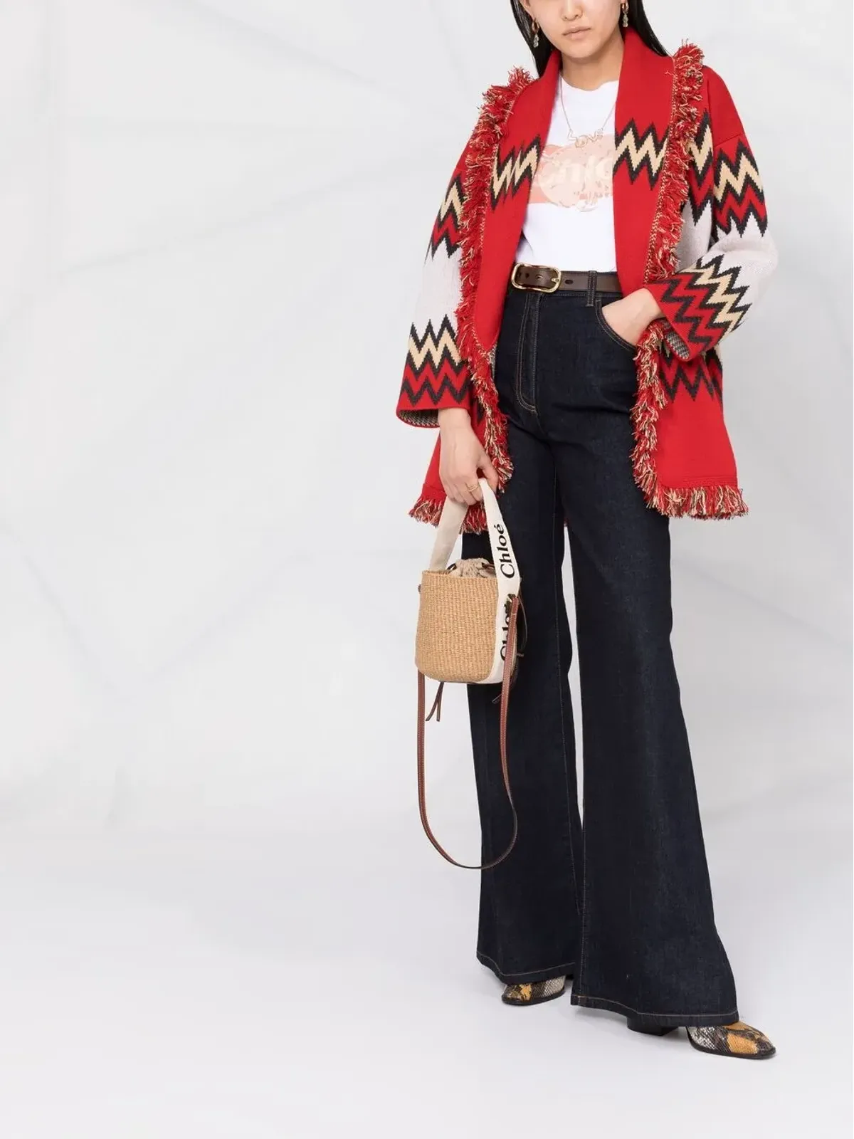 Chloé 編み込み風ドローストリングトートバッグ - 画像3
