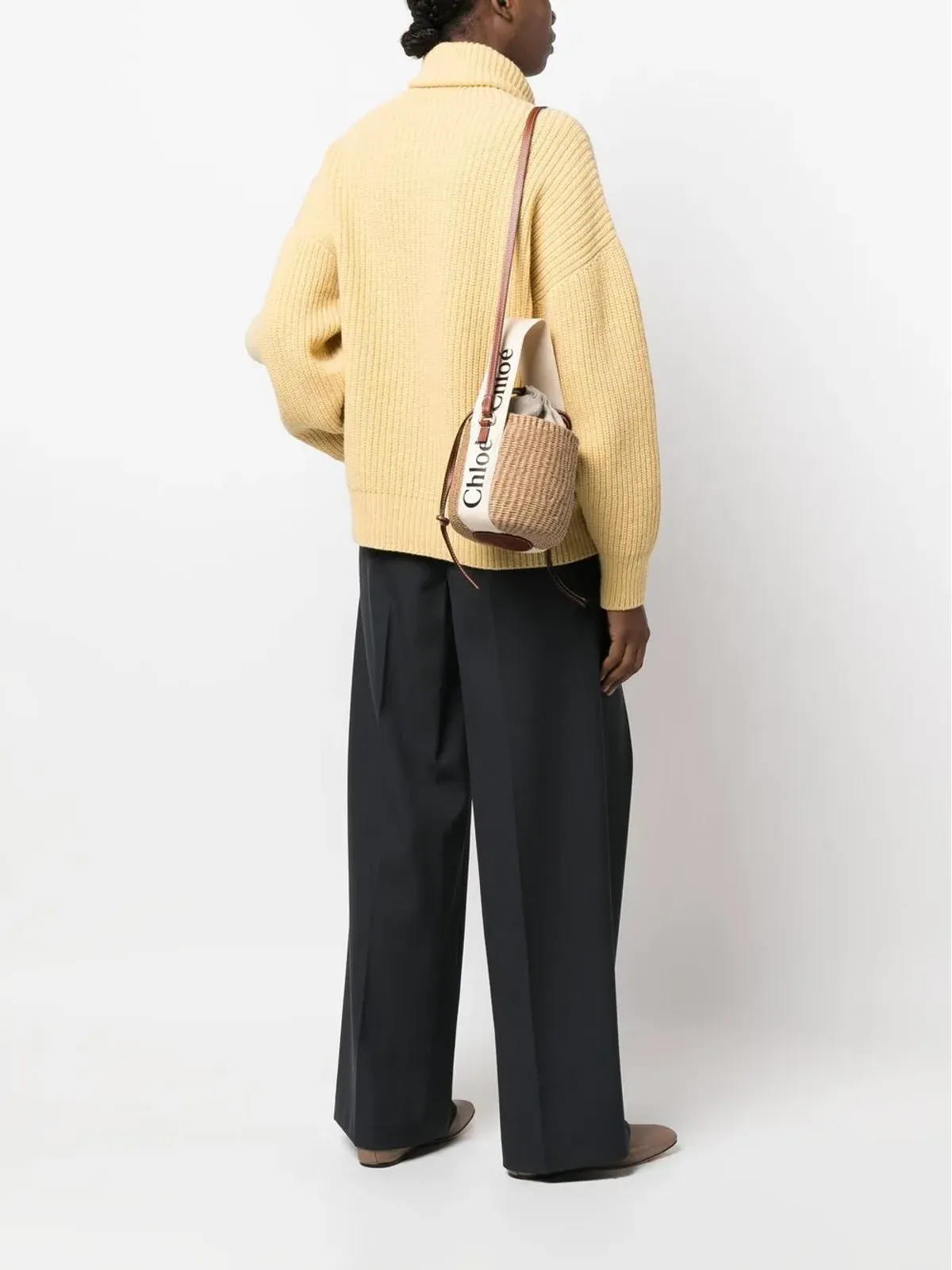 Chloé 編み込み風ドローストリングトートバッグ - 画像4
