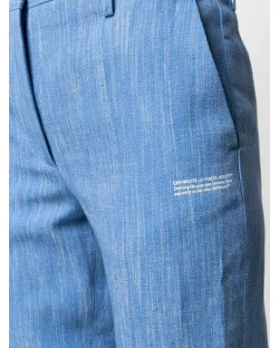 Off-White ロゴプリントストレートレッグパンツ - サムネイル5