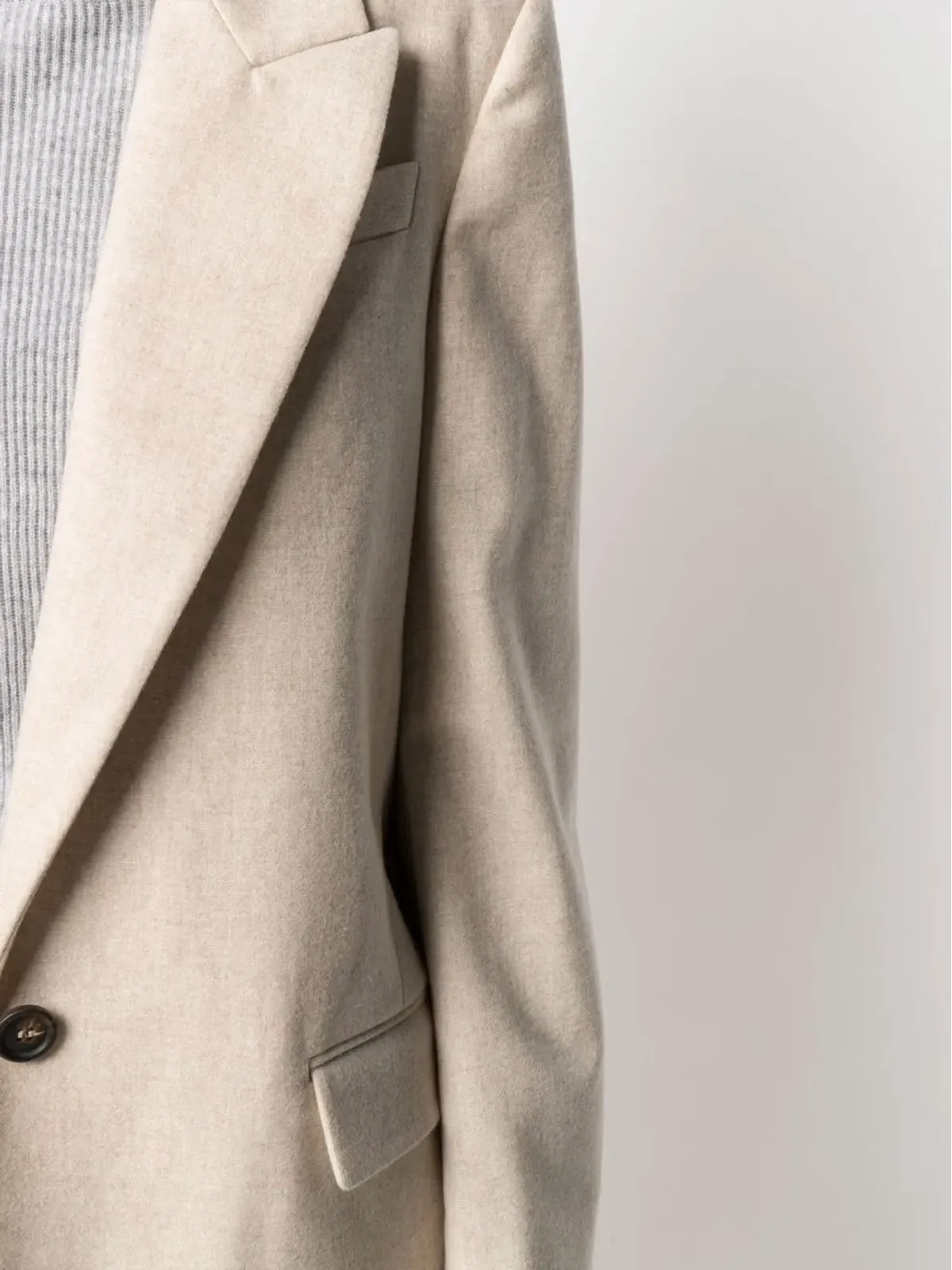 Brunello Cucinelli ピークドラペル・シングルブレスト ブレザー - 画像5