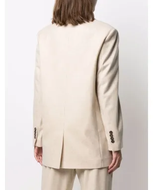 Brunello Cucinelli ピークドラペル・シングルブレスト ブレザー - サムネイル4