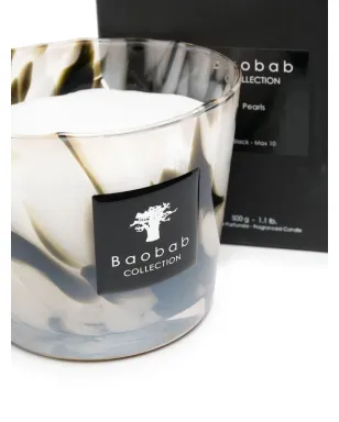 Baobab Collection Pearls 抽象プリントキャンドル - ホワイト - サムネイル4