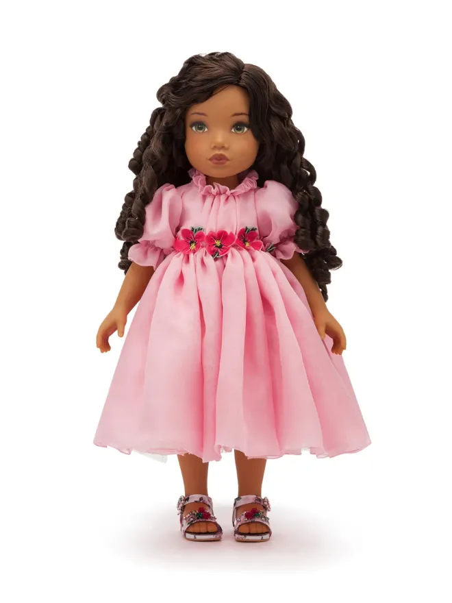 Dolce & Gabbana Kids Dolce & Gabbana Kids シフォンのドレスを着た人形 - Multicolourの商品画像