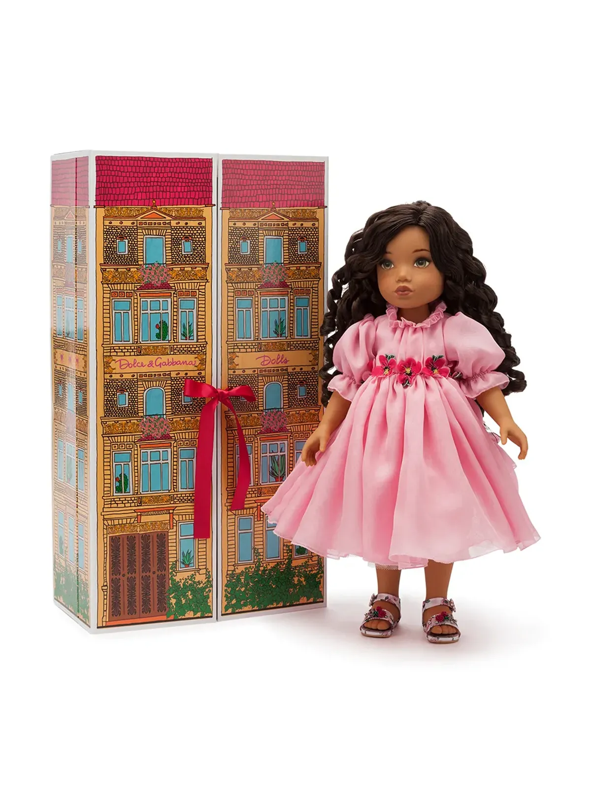 Dolce & Gabbana Kids シフォンのドレスを着た人形 - Multicolour - 画像5