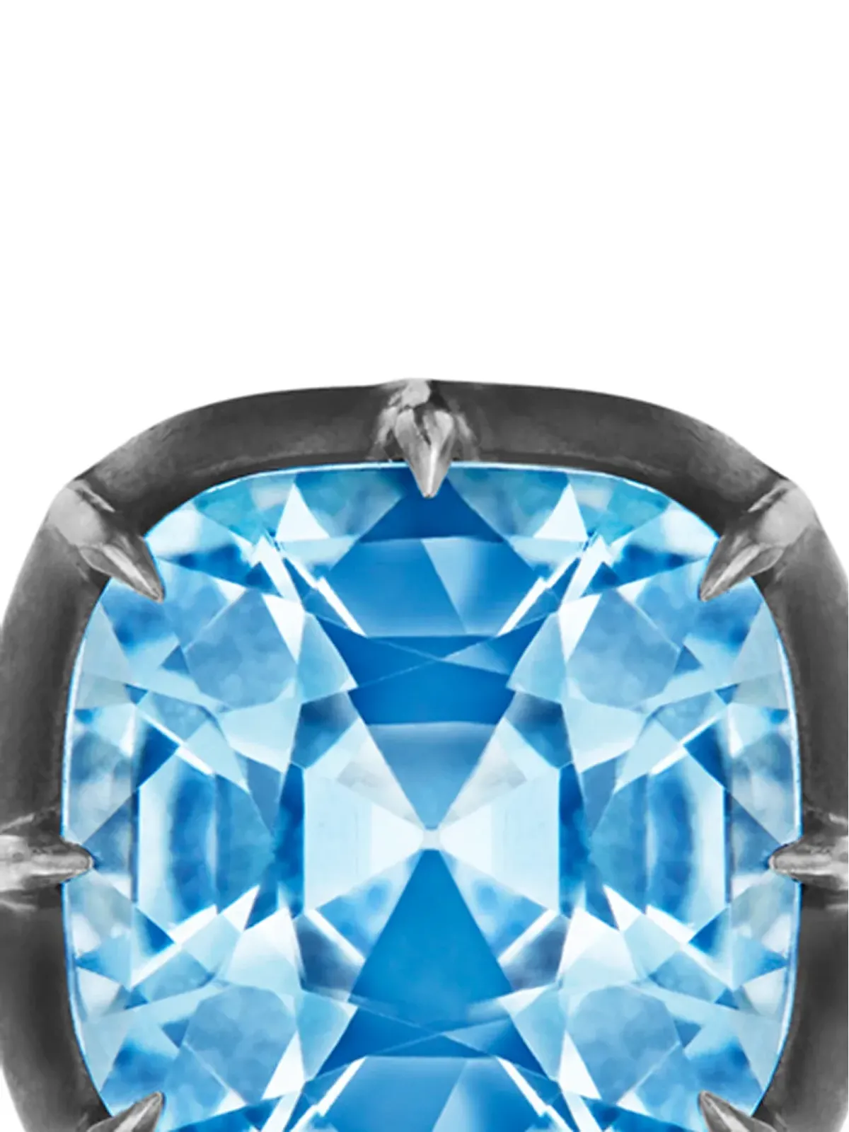 FRED LEIGHTON 18K イエローゴールドとシルバー コレット・ソリテール ブルートパーズ リング - 画像3