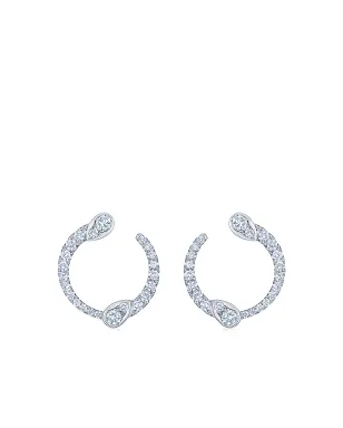 KWIAT 18Kホワイトゴールド エクリプス ダイヤモンド フープピアス - サムネイル1