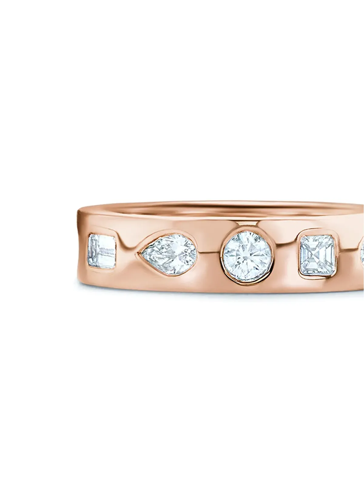 KWIAT ローズゴールド18K ダイヤモンド スタックリング ピンク - 画像3
