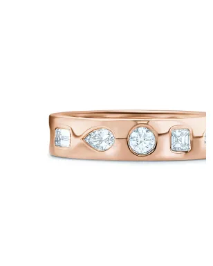 KWIAT ローズゴールド18K ダイヤモンド スタックリング ピンク - サムネイル3