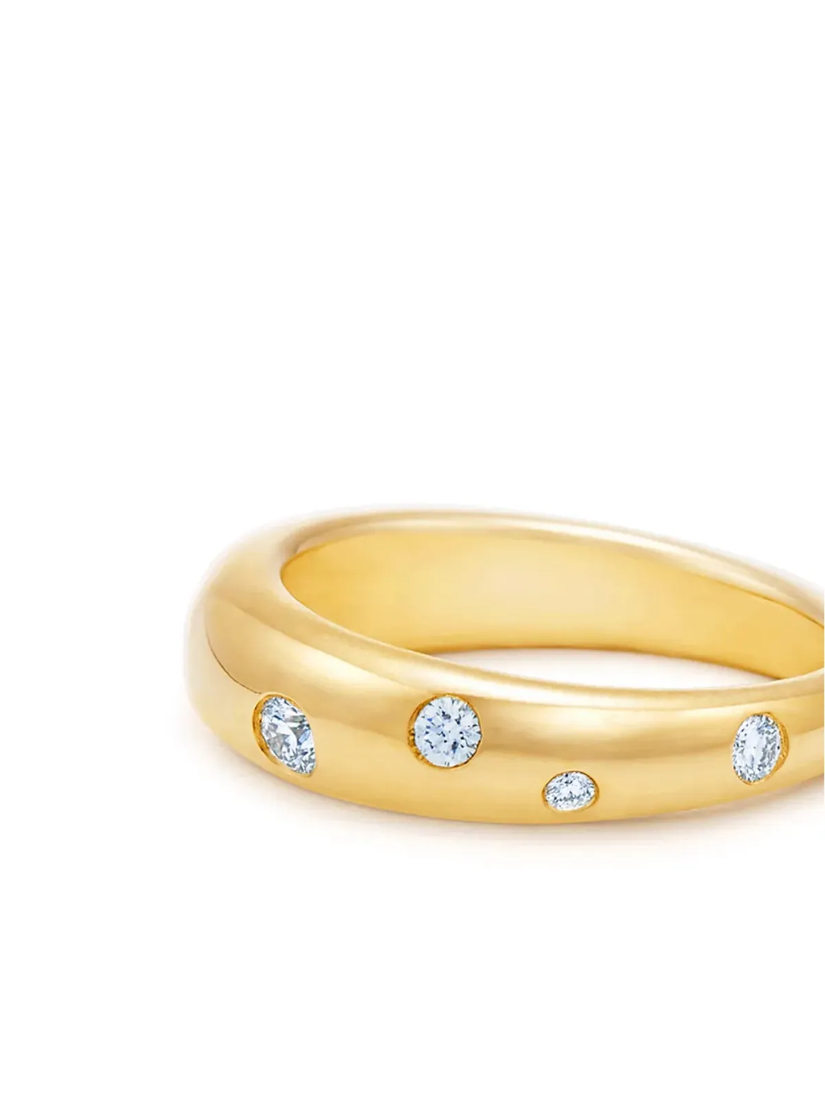 KWIAT 18K イエローゴールド コブストーン ダイヤモンド アクセント リング - 画像3