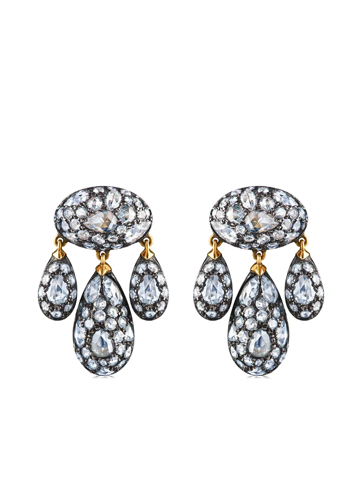 FRED LEIGHTON 18kt ゴールド ダイヤモンド モダン・ジランドル ペンダント ピアス - 画像1