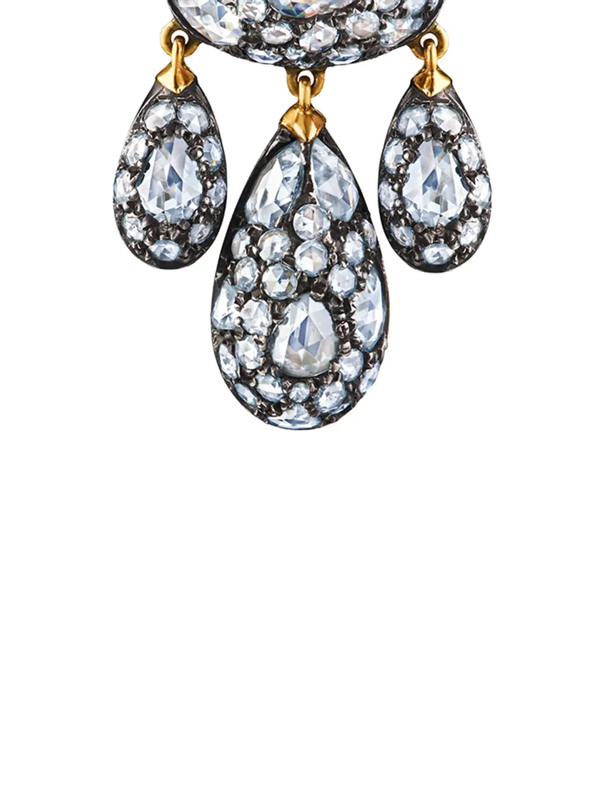 FRED LEIGHTON 18kt ゴールド ダイヤモンド モダン・ジランドル ペンダント ピアス - 画像3