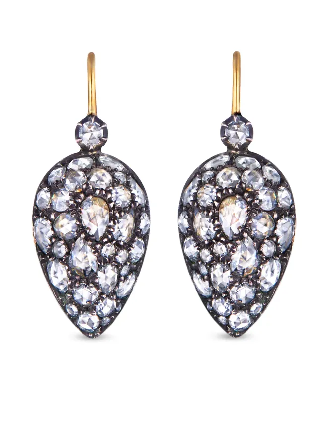 FRED LEIGHTON FRED LEIGHTON 18kt イエローゴールド ダイヤモンド ボンブ インバーテッド ティアドロップ イヤリングの商品画像