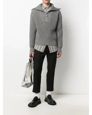 AMI Paris クロップドピンストライプ トラックパンツ - サムネイル2