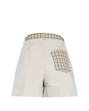Baum Und Pferdgarten プリーツ入りチェック柄ショーツ - サムネイル2