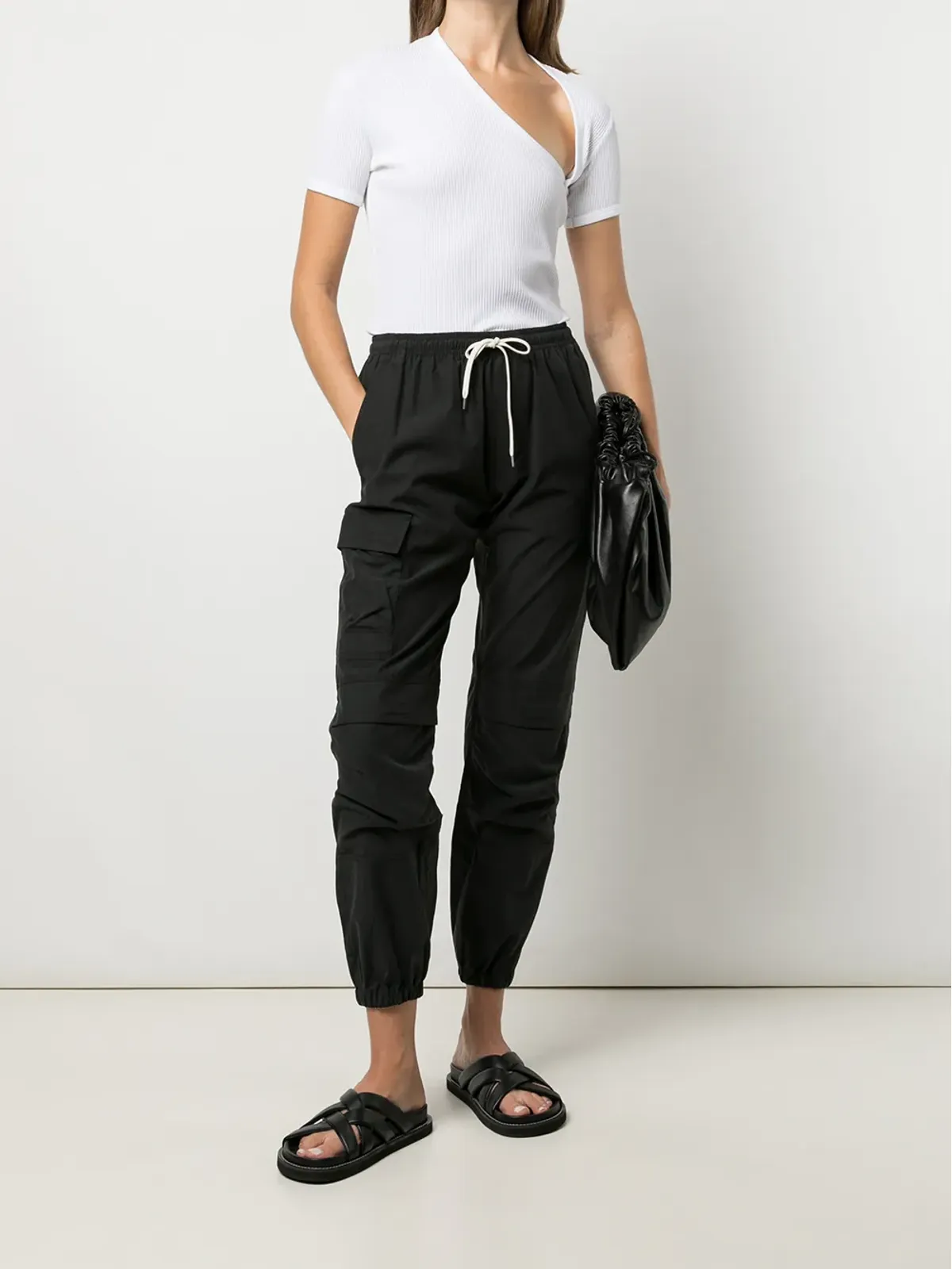 John Elliott アシンメトリックネックTシャツ - 画像2