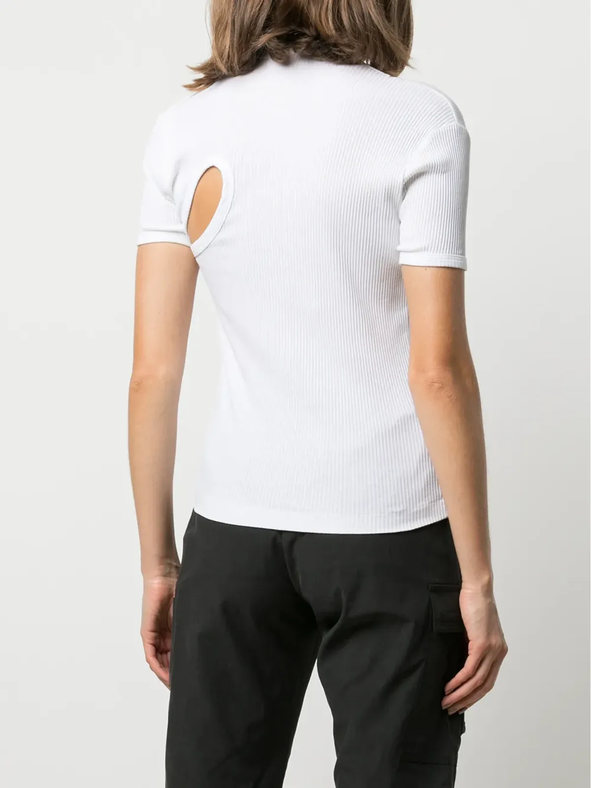 John Elliott アシンメトリックネックTシャツ - 画像4