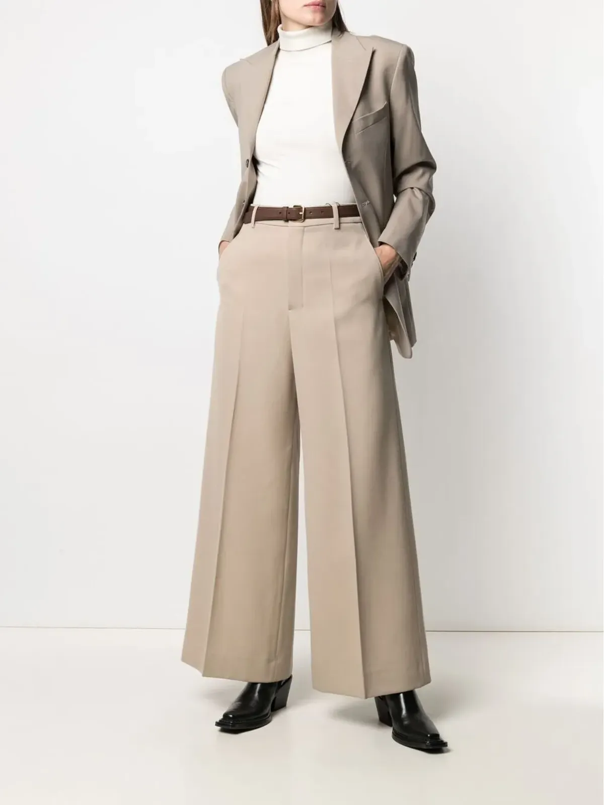 AMI Paris ハイウエスト パラッツォパンツ - 画像2