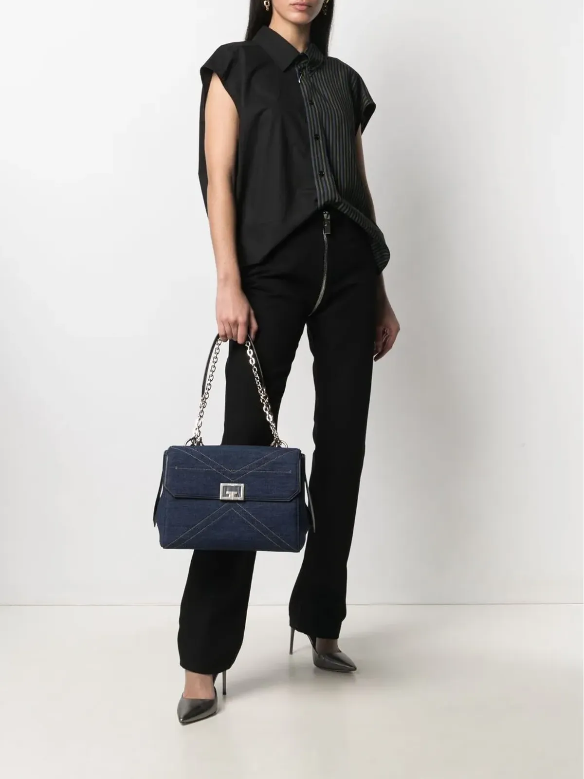 Givenchy スリムカット ジップディテール デニムジーンズ - 画像2