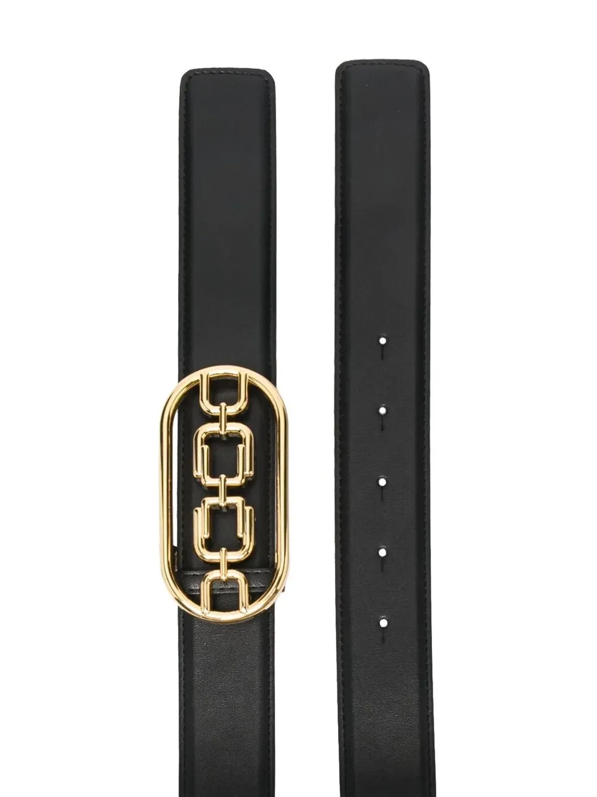 Elisabetta Franchi チェーンリンクバックルベルト ブラック - 画像2