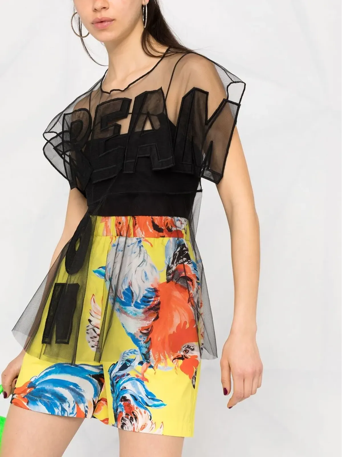 MSGM 鶏柄ショートパンツ - 画像5