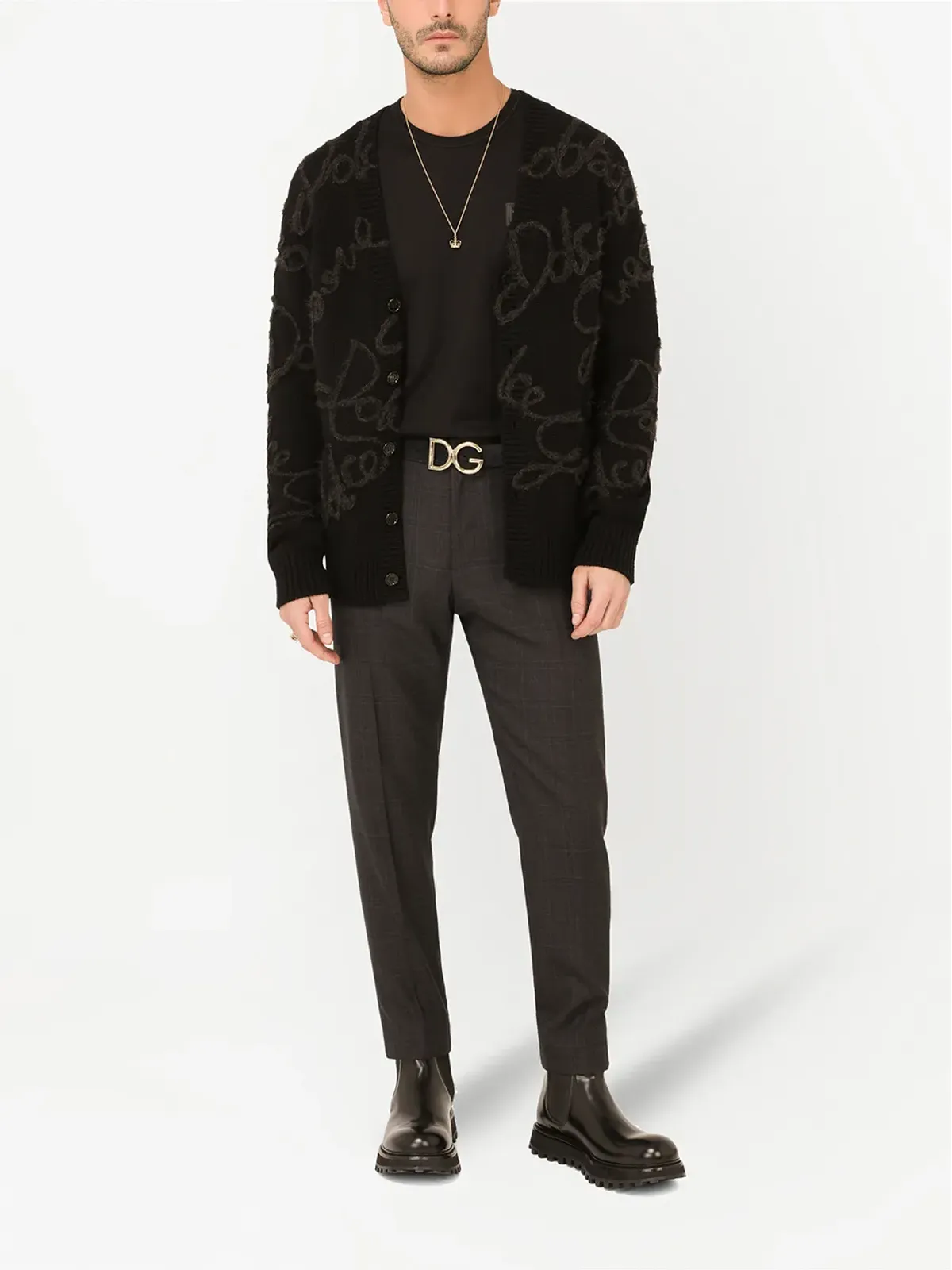 Dolce & Gabbana ロゴ刺繍カーディガン - 画像2