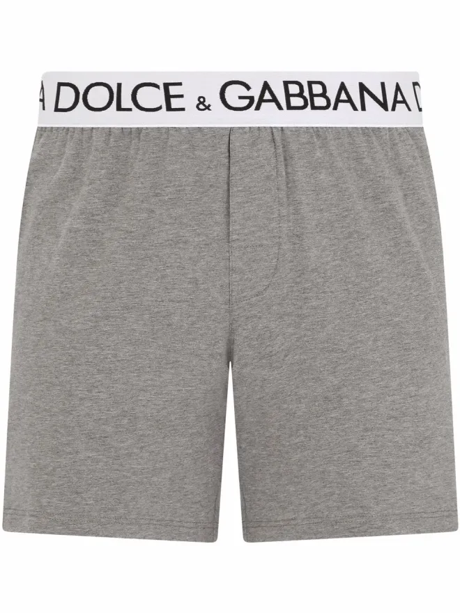 Dolce & Gabbana Dolce & Gabbana ロゴ入りウエストバンド ボクサーショーツ グレーの商品画像