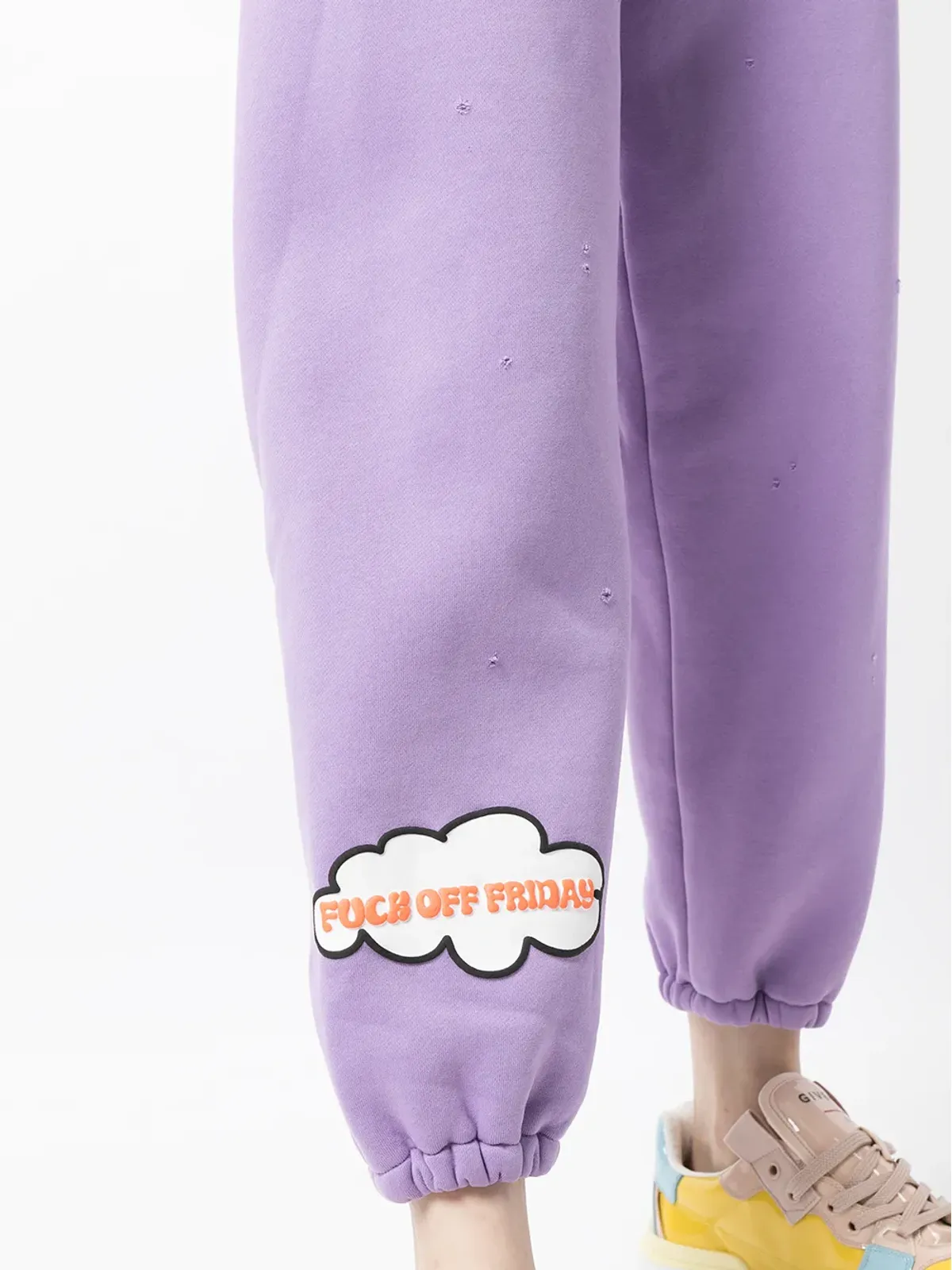Natasha Zinko slogan-patch track trousers - 画像5