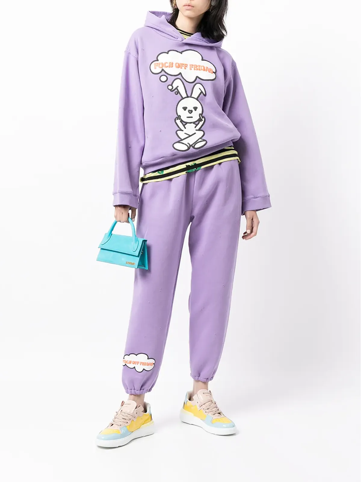 Natasha Zinko slogan-patch track trousers - 画像2