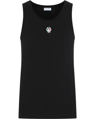 Dolce & Gabbana ストレッチコットン タンクトップ - ブラック - サムネイル1
