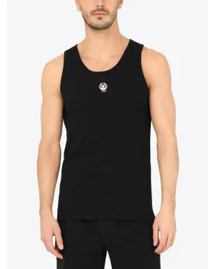 Dolce & Gabbana ストレッチコットン タンクトップ - ブラック - サムネイル2