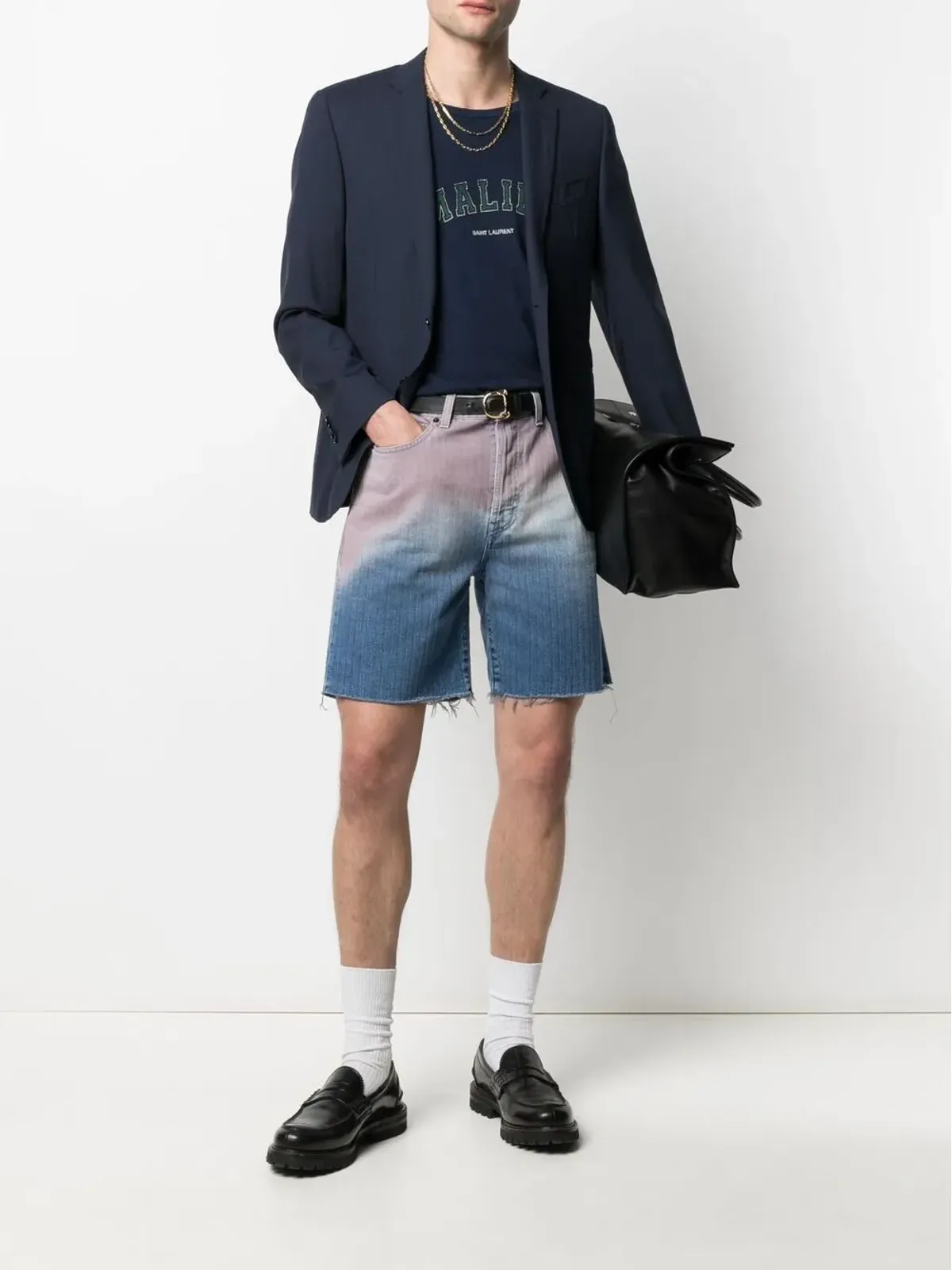 Saint Laurent グラデーションデニムショーツ - 画像2