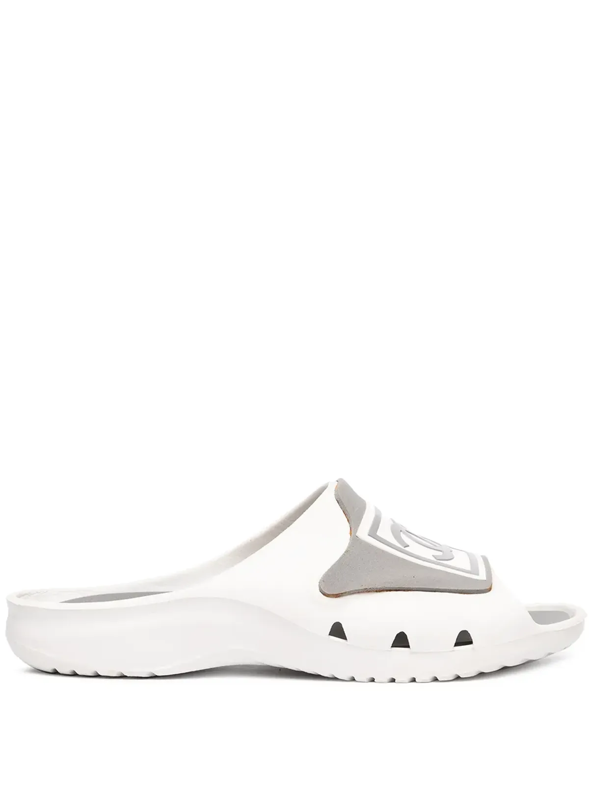 CHANEL Pre-Owned 1990s Sports CC printed slides - White - 画像1