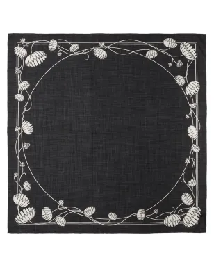 Prada 水連プリントの軽量スカーフ ブラック - サムネイル3