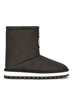 Dolce & Gabbana ロゴパッチ付きパディッドブーツ ブラック - サムネイル1
