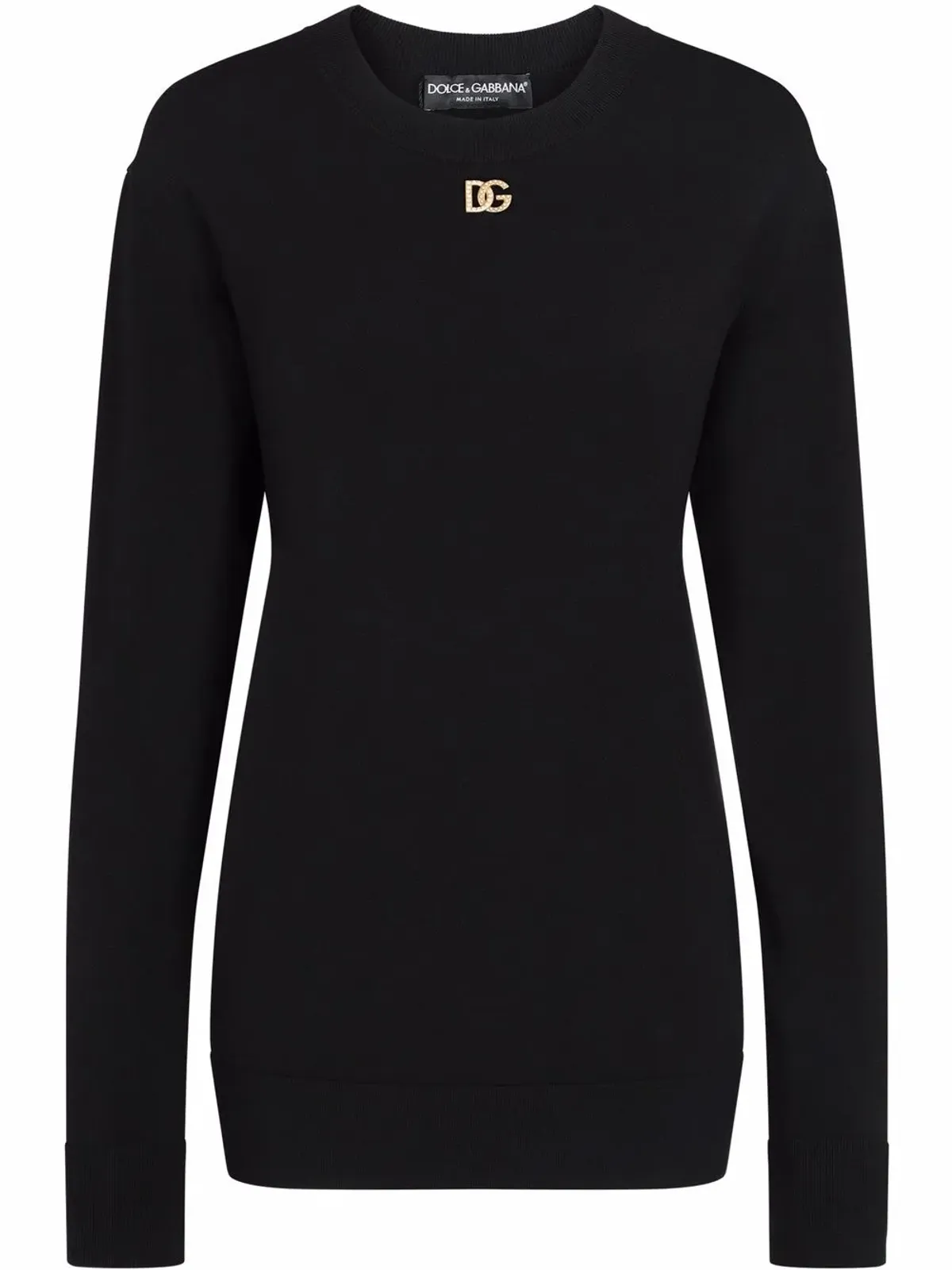Dolce & Gabbana ロゴアップリケ長袖スウェット - ブラック - 画像1