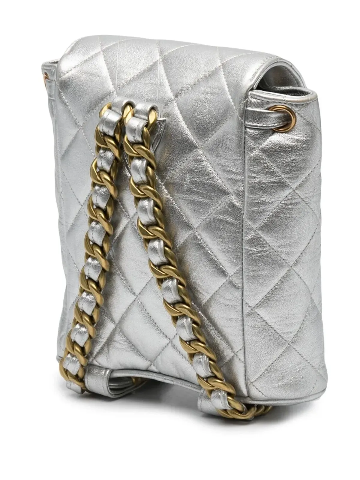 CHANEL Pre-Owned CCターンロック バックパック - シルバー - 画像3