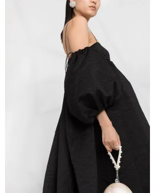 Cecilie Bahnsen ホリー マテラッセ ミディドレス ブラック - サムネイル5