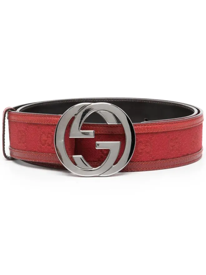 Gucci Pre-Owned Gucci Pre-Owned インターロッキングGGバックルベルトの商品画像
