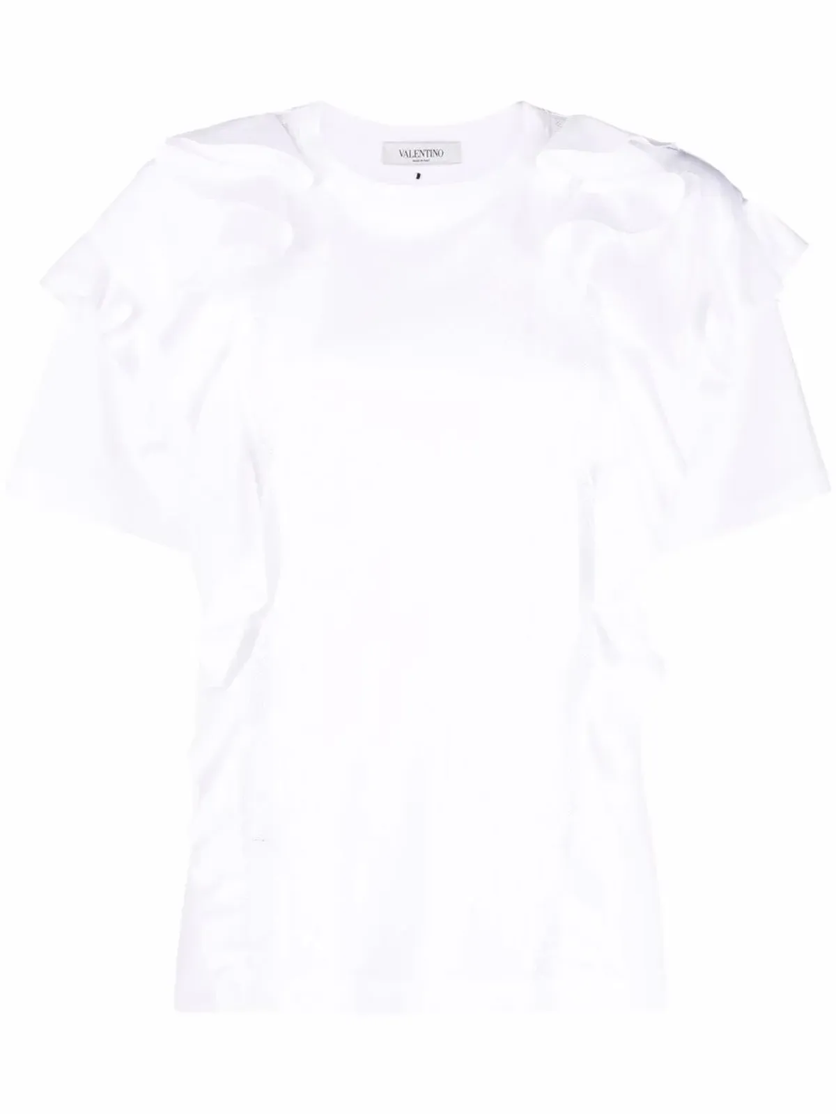 Valentino Garavani フリル付き半袖Tシャツ - 画像1