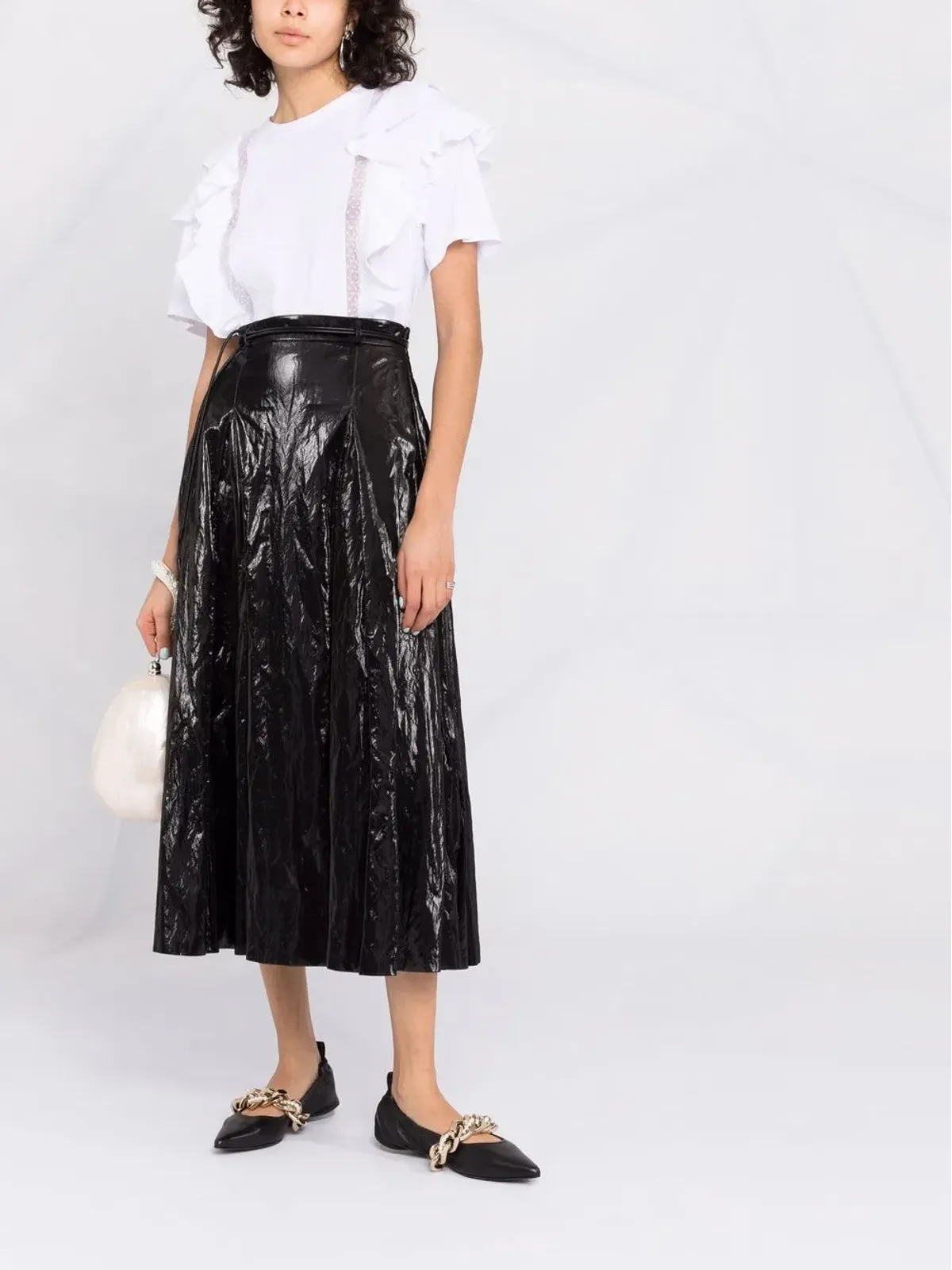 Valentino Garavani フリル付き半袖Tシャツ - 画像2