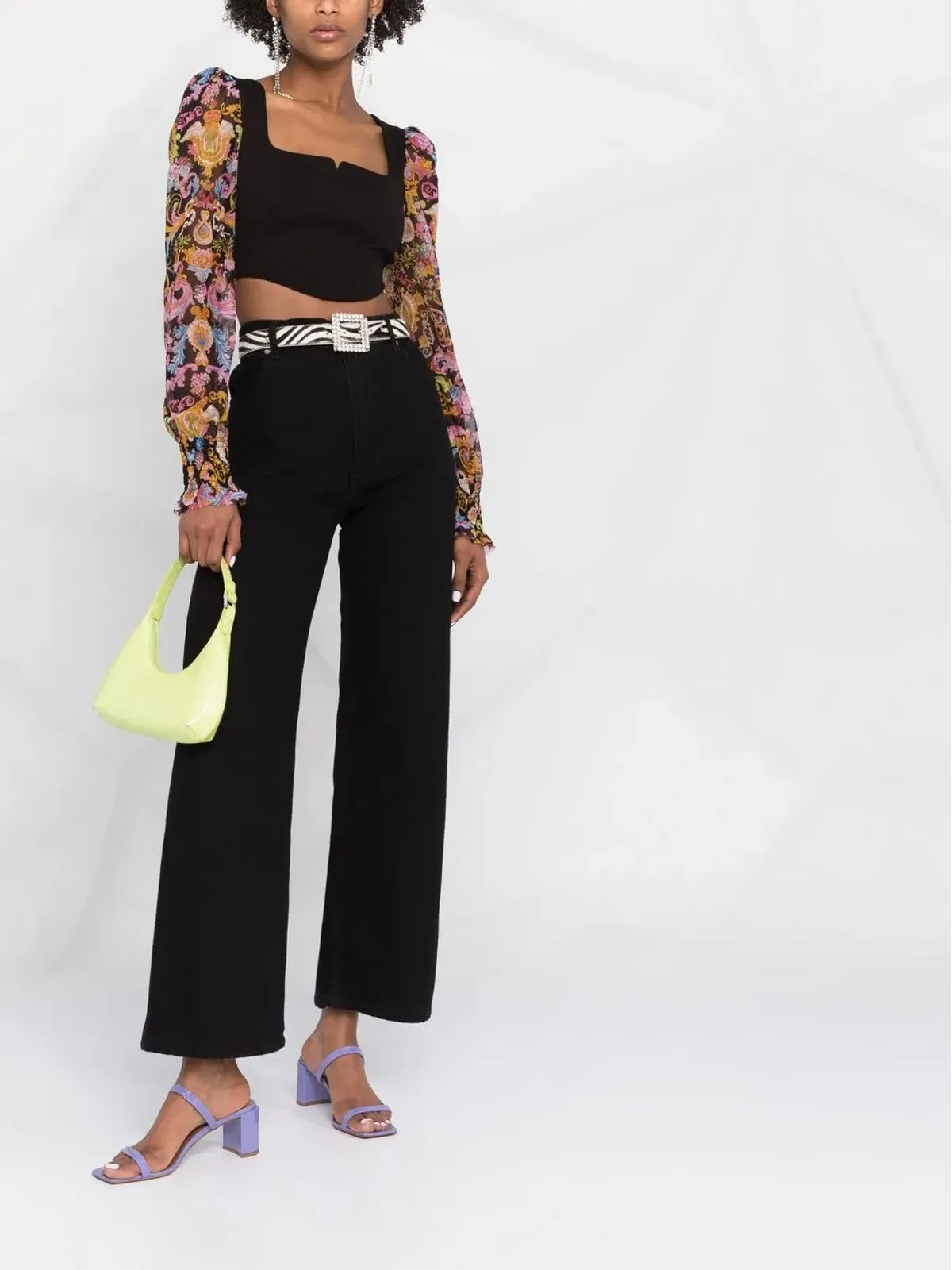 Versace Jeans Couture ベルサイユプリント コルセットトップ - 画像2