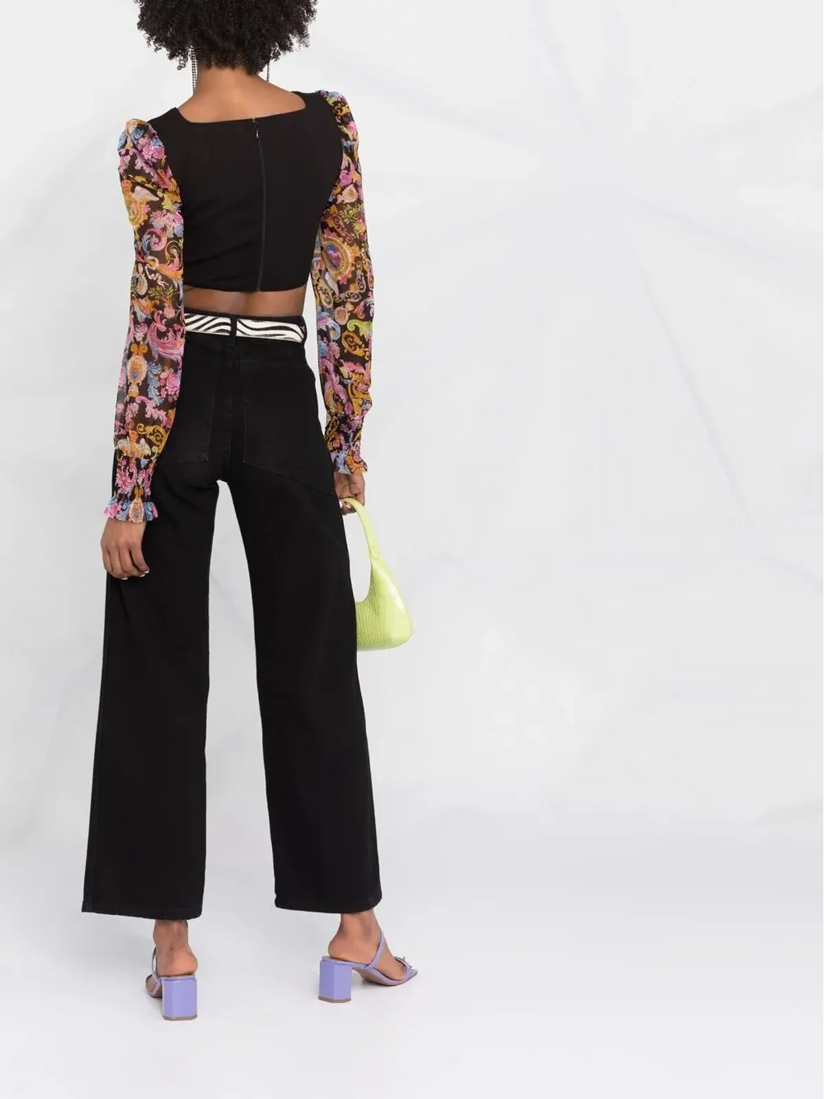 Versace Jeans Couture ベルサイユプリント コルセットトップ - 画像4
