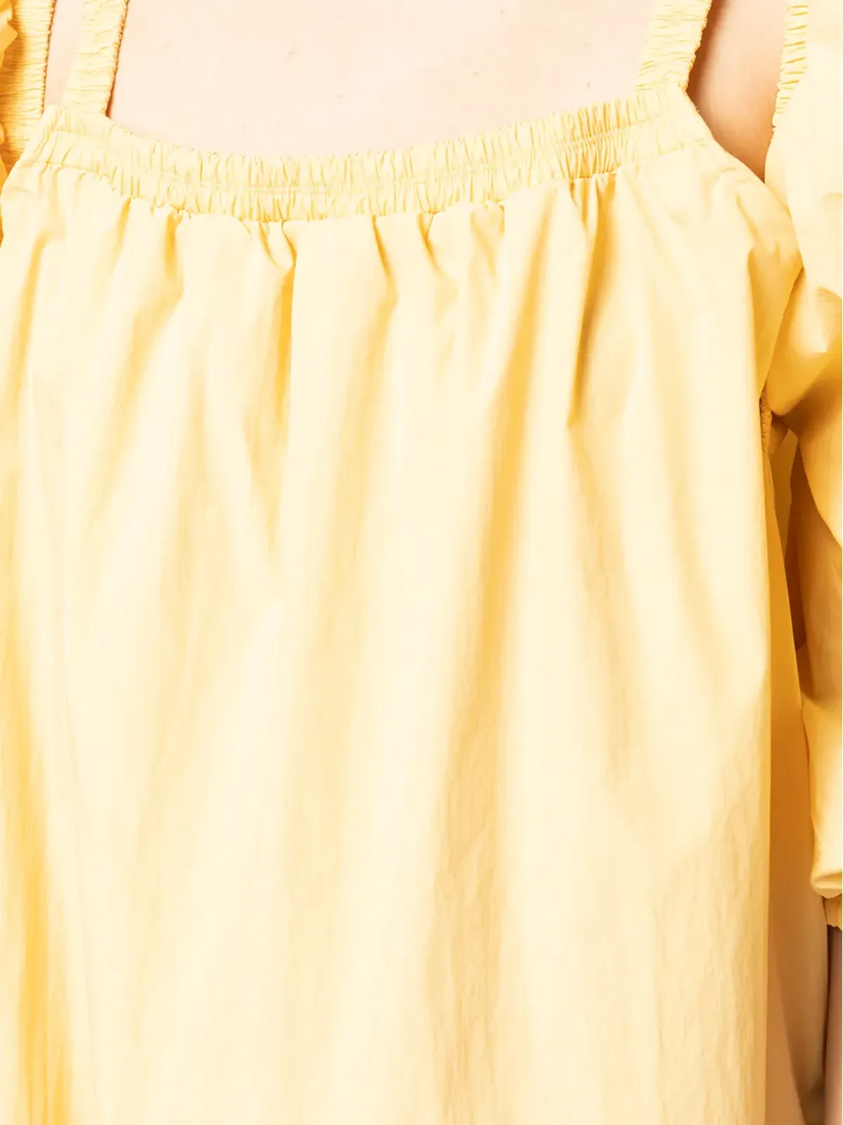 Goen.J ruffled A-line midi-dress - Yellow - 画像5